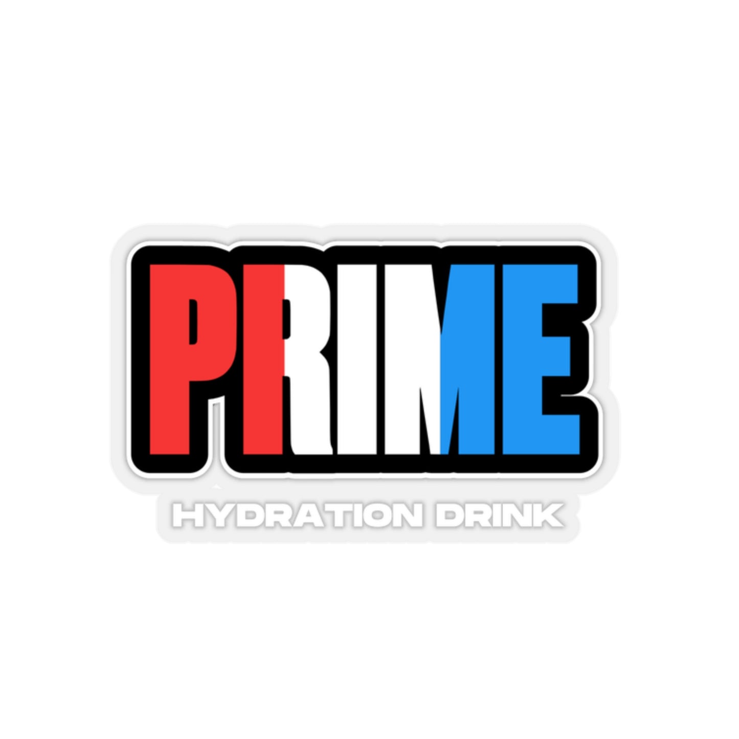 Prime Hydration Red White Blue Sticker, Prime Sticker, Kiss-Cut Stickers, Free Shipping, Stickers