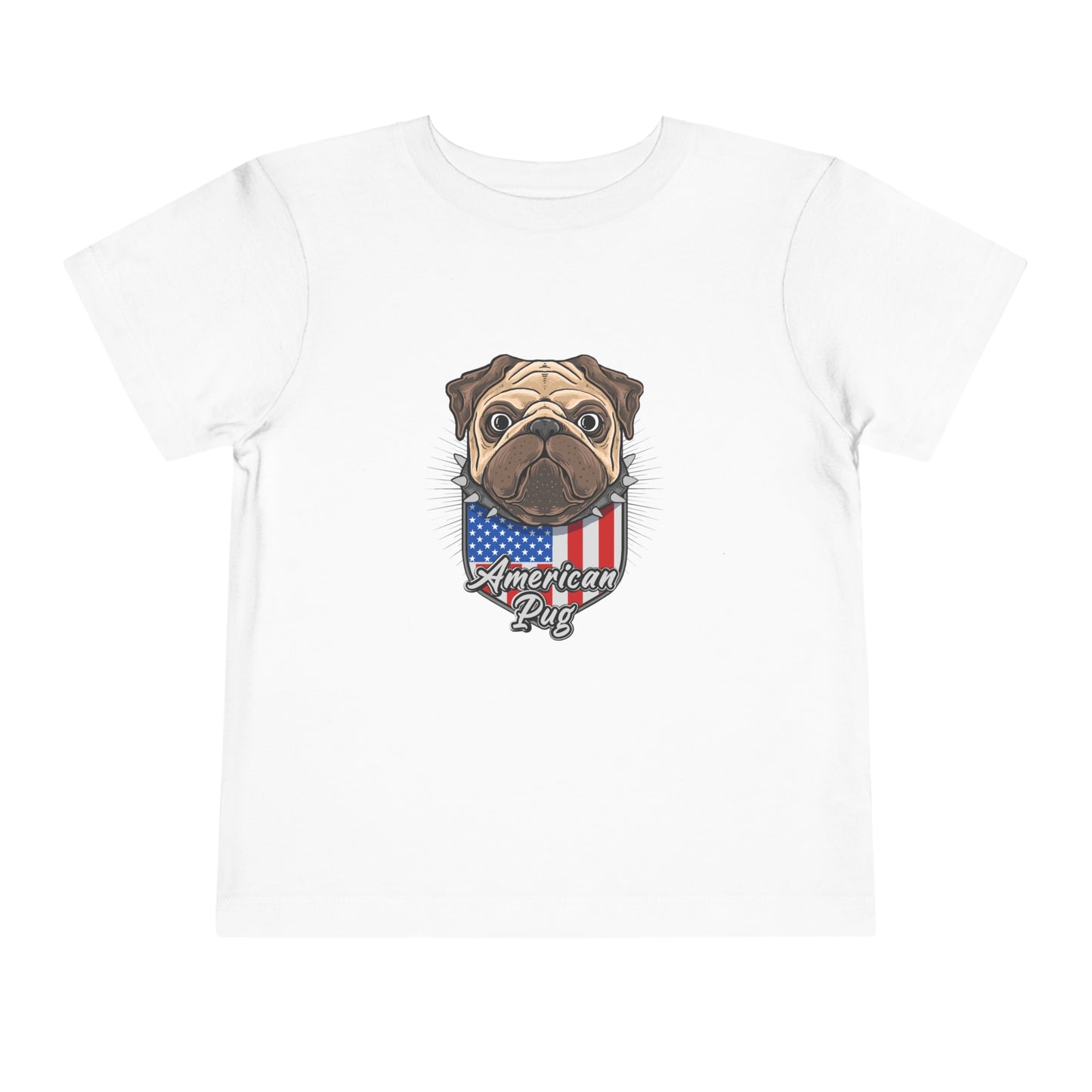 4th of July America Patriotic USA Pug Kids Tee Toddler Short Sleeve Tee