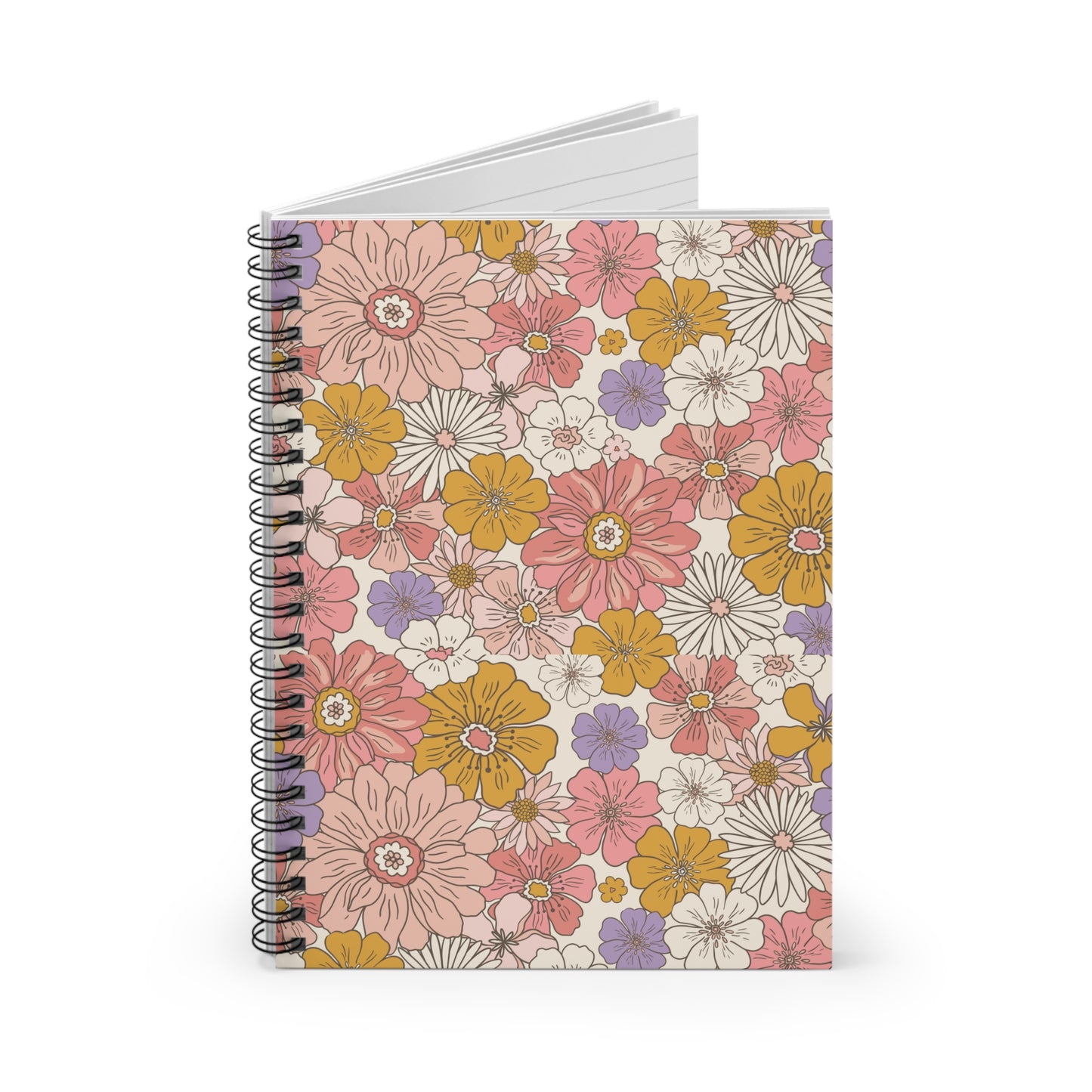 Groovy, Retro, 60s, 70s, Trendy, Spiral Notebook - Ruled Line, Free Shipping, School