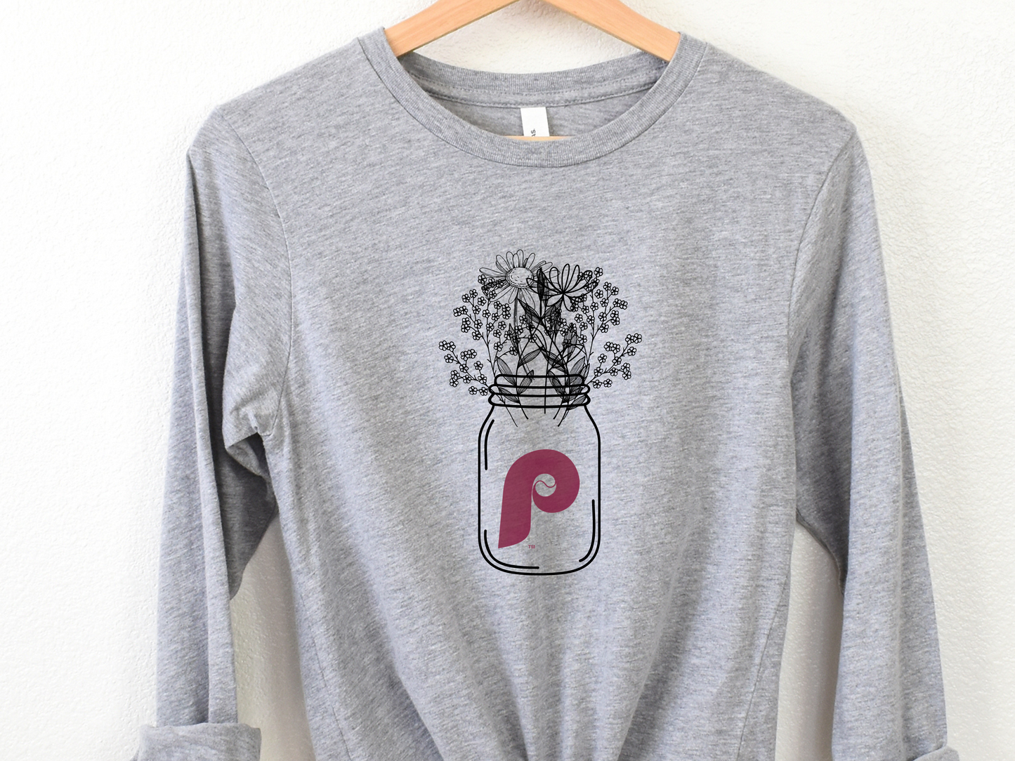 Philadelphia Phillies Flowers T Shirt, Mother's Day Phillies Shirt, Phillies Shirt for me, Sweatshirt