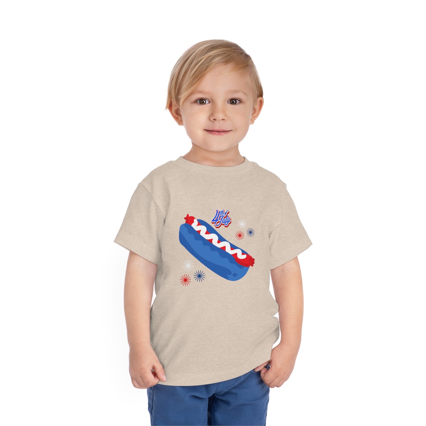 Patriotic USA Toddler Short Sleeve Tee 4th of July Trendy Shirt