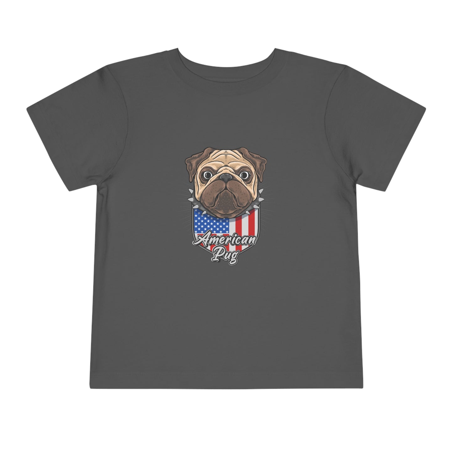 4th of July America Patriotic USA Pug Kids Tee Toddler Short Sleeve Tee