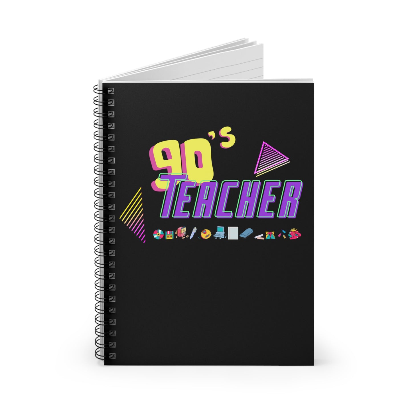 90s Teacher Spiral Notebook - Ruled Line, Free Shipping