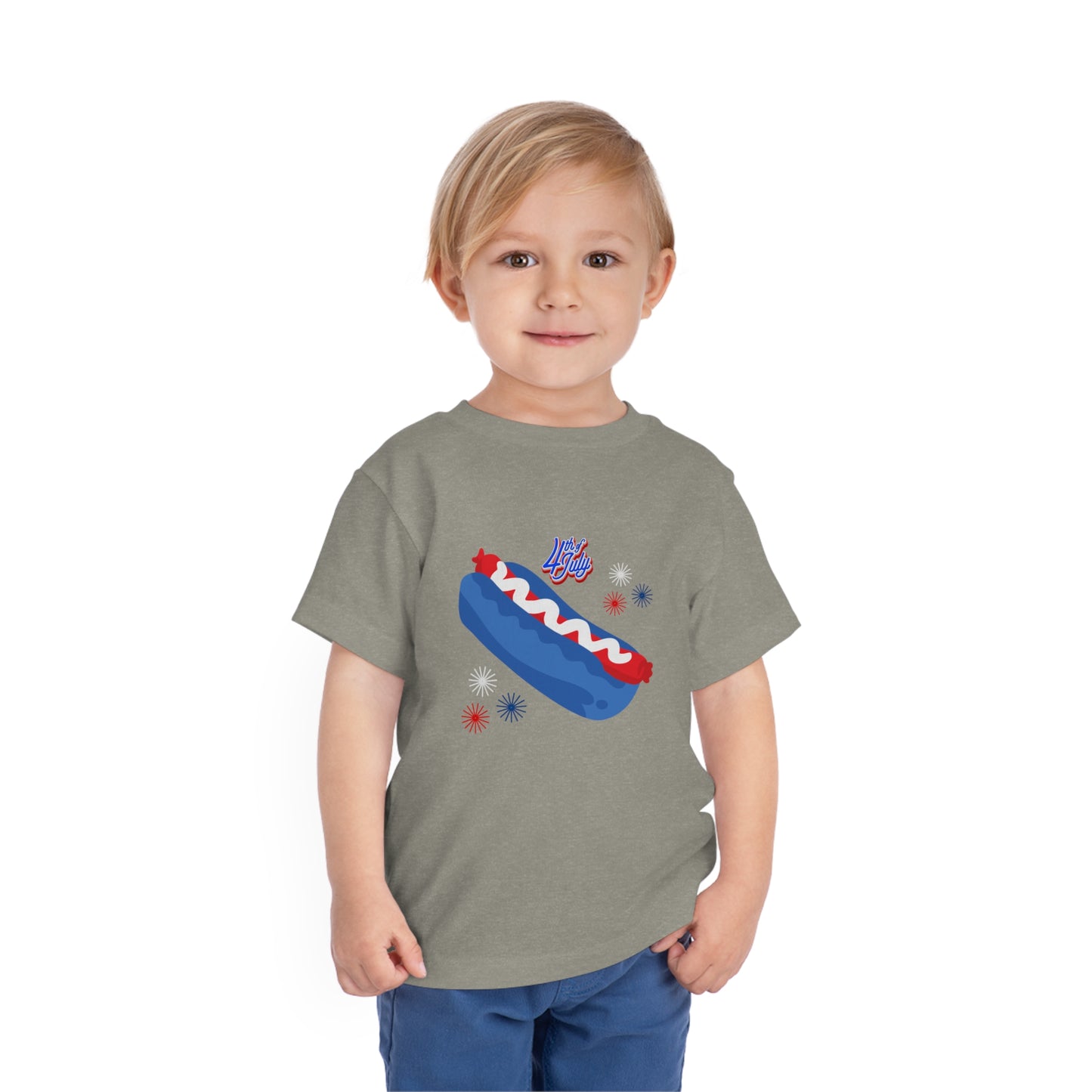 Patriotic USA Toddler Short Sleeve Tee 4th of July Trendy Shirt