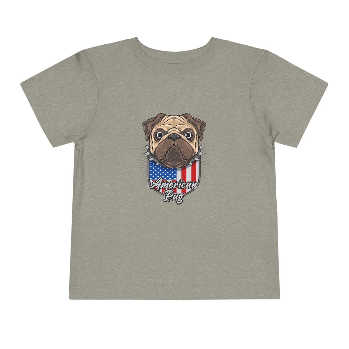 4th of July America Patriotic USA Pug Kids Tee Toddler Short Sleeve Tee