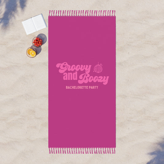 Boozy and Groovy Bachelorette Party Beach Towel, Disco Beach Towel, Bachelorette Party, Boho Beach Cloth