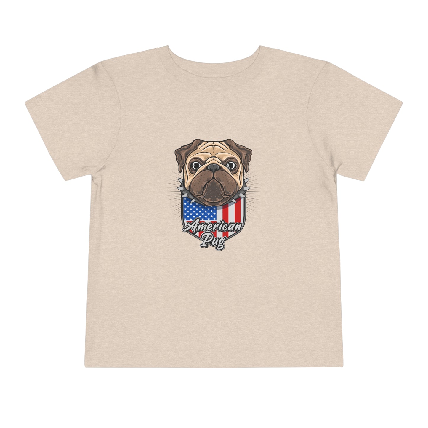 4th of July America Patriotic USA Pug Kids Tee Toddler Short Sleeve Tee