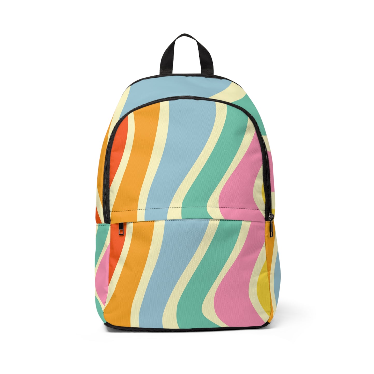 Groovy, Retro, 60s, 70s, Trendy, School, Free Shipping, Unisex Fabric Backpack