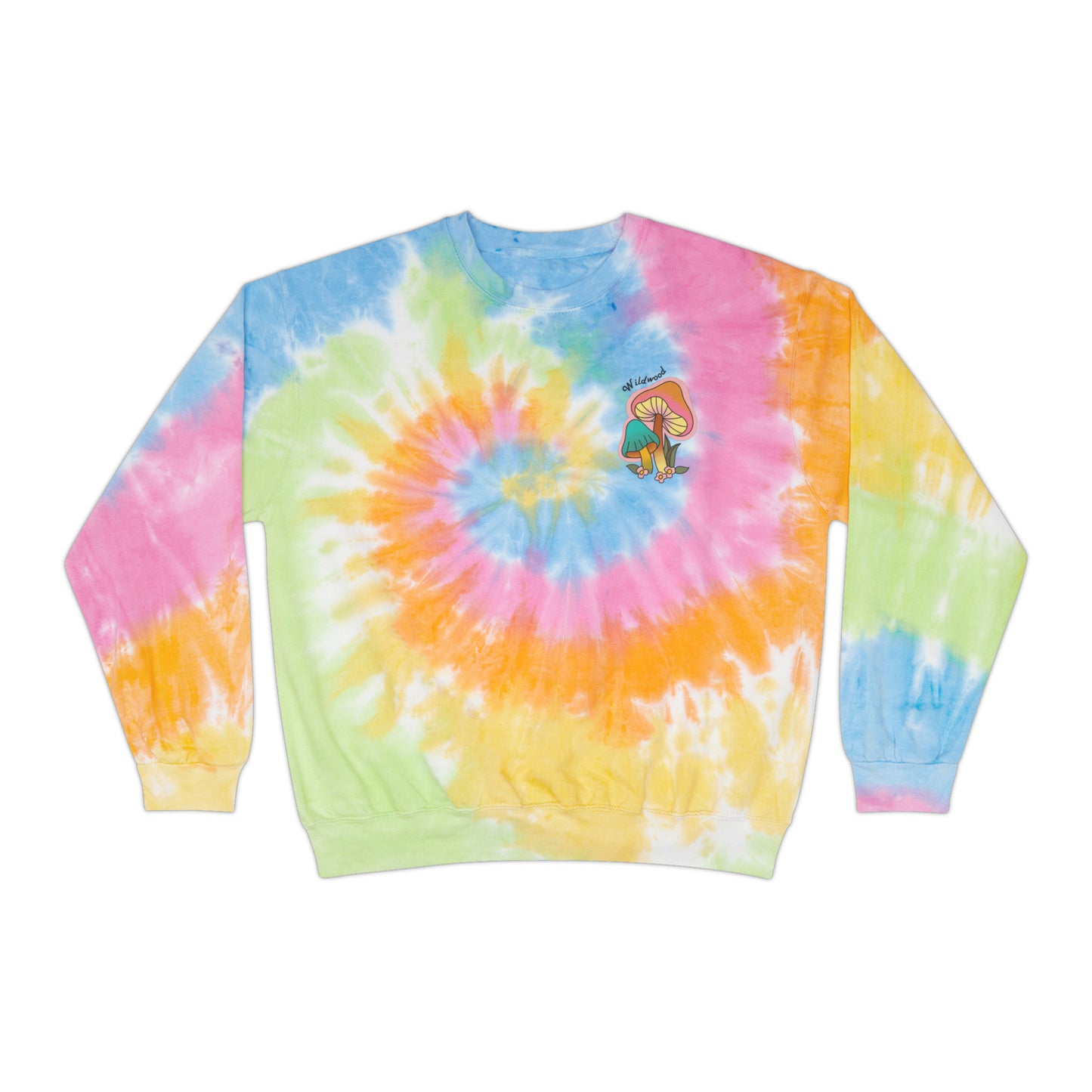 Wildwood Retro Mushroom Hippy Unisex Tie-Dye Sweatshirt