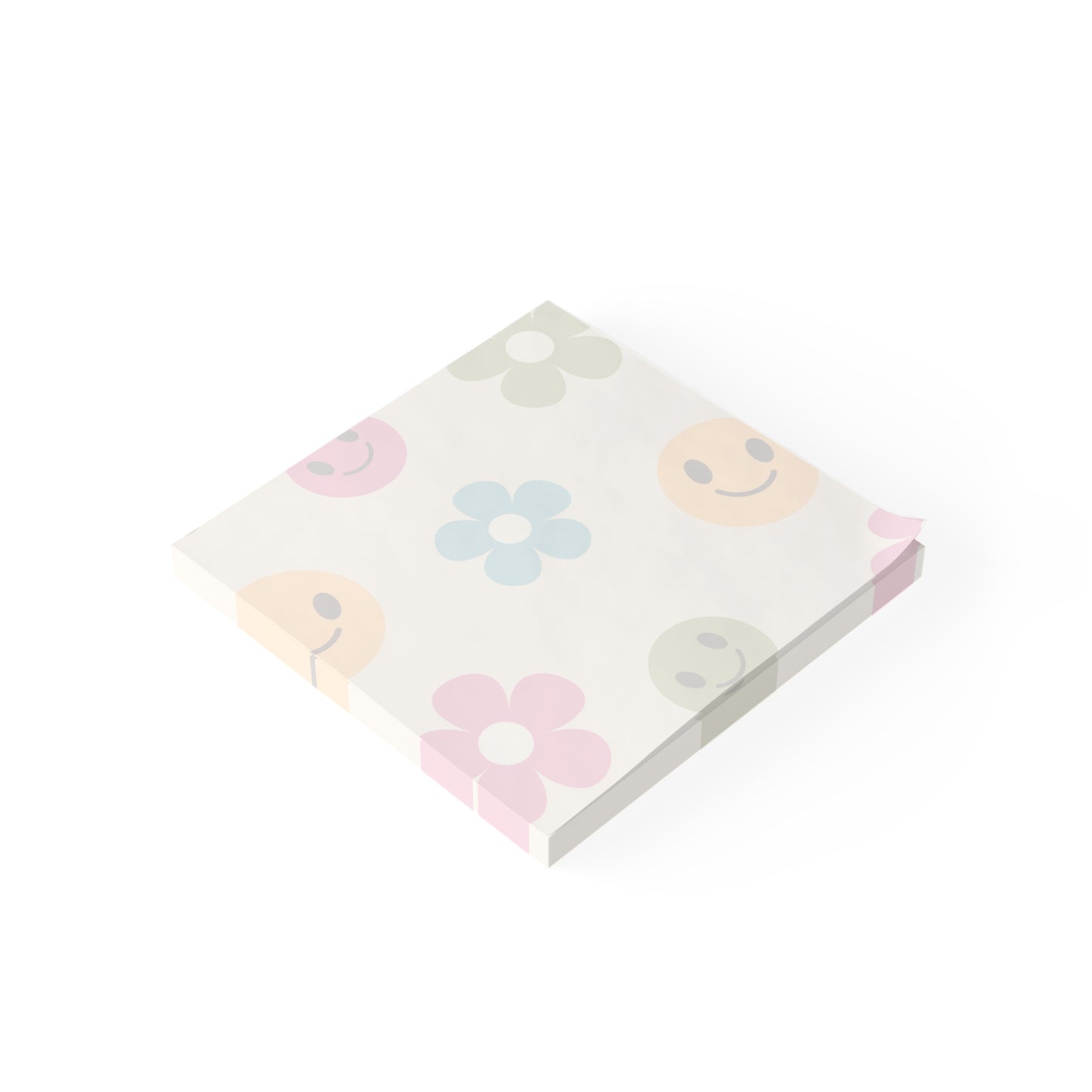 Retro Flowers and Smiley Face Post-it® Note Pads, Desk Supplies, Free Shipping