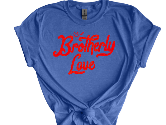 Brotherly Love Red Philadelphia 76ers T Shirt
