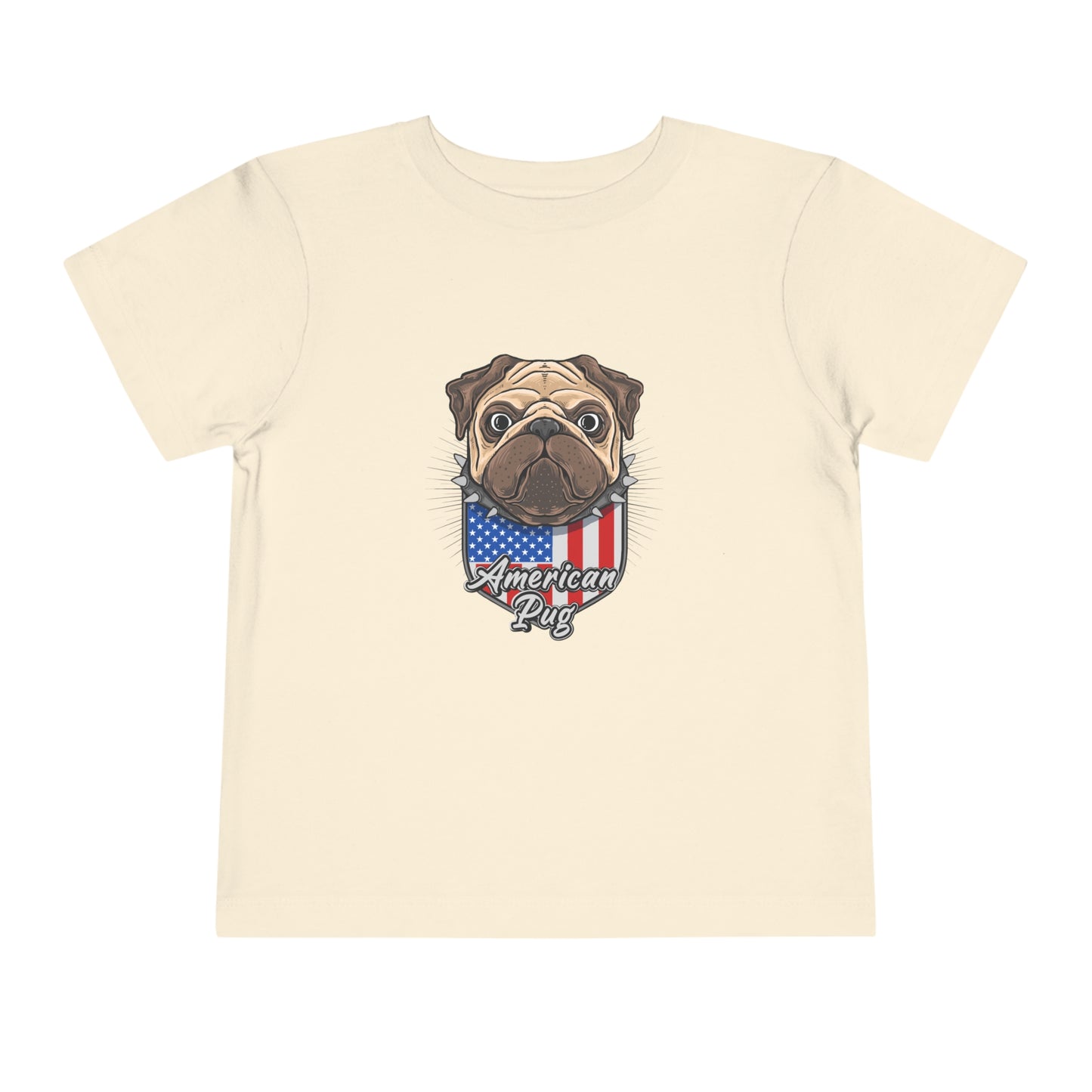 4th of July America Patriotic USA Pug Kids Tee Toddler Short Sleeve Tee