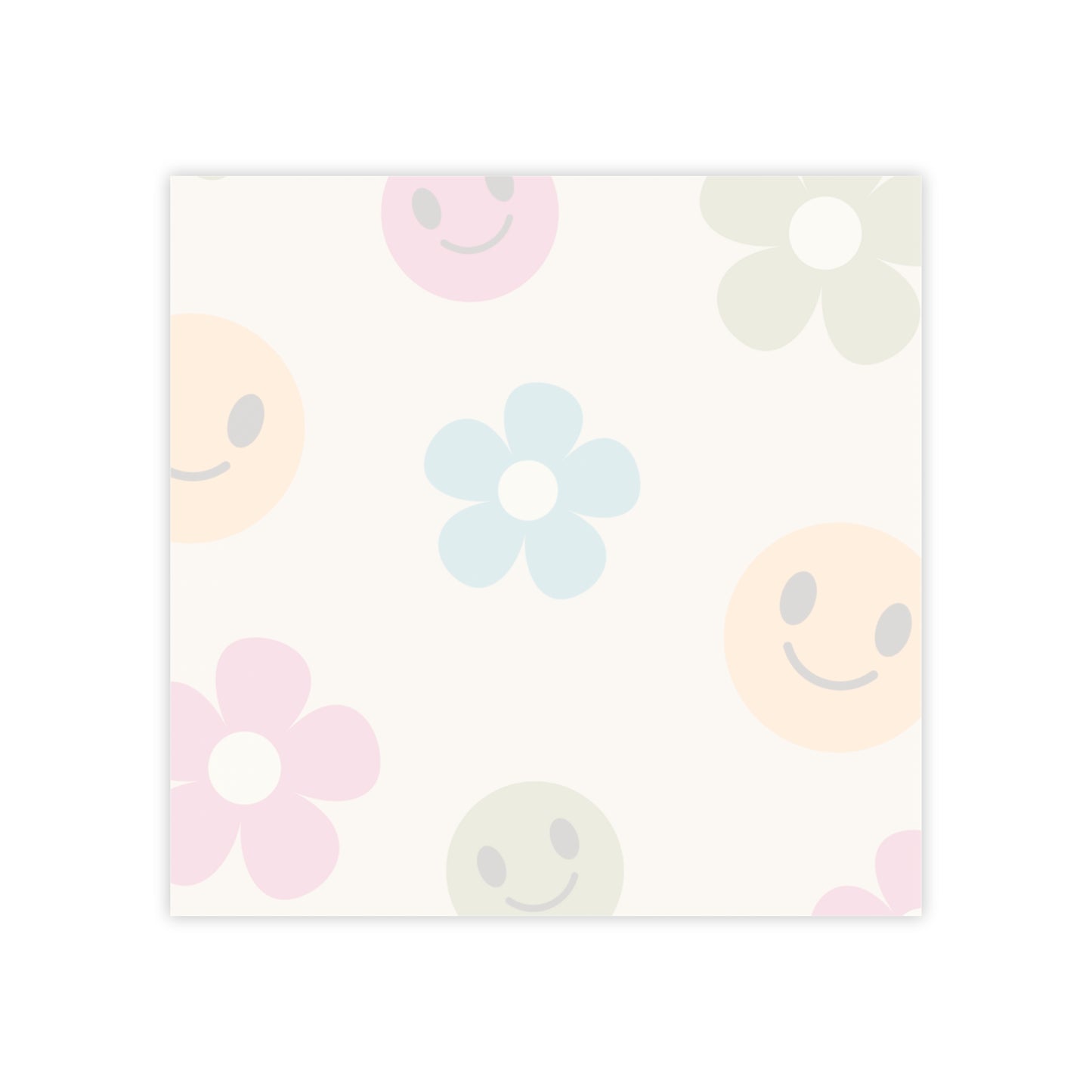 Retro Flowers and Smiley Face Post-it® Note Pads, Desk Supplies, Free Shipping