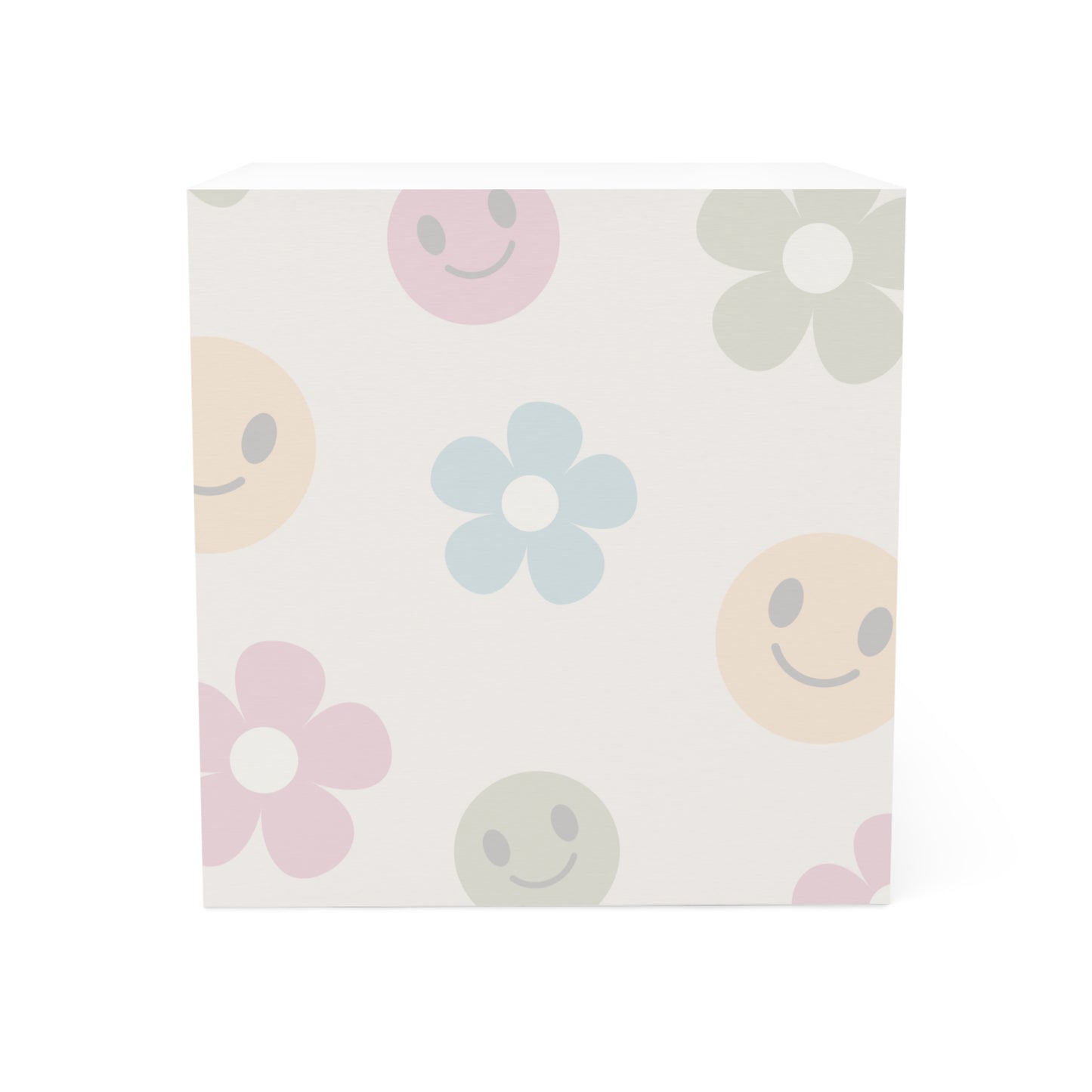 Retro Flower and Smiley Face Note Cube, Desk Supplies, Free Shipping, School