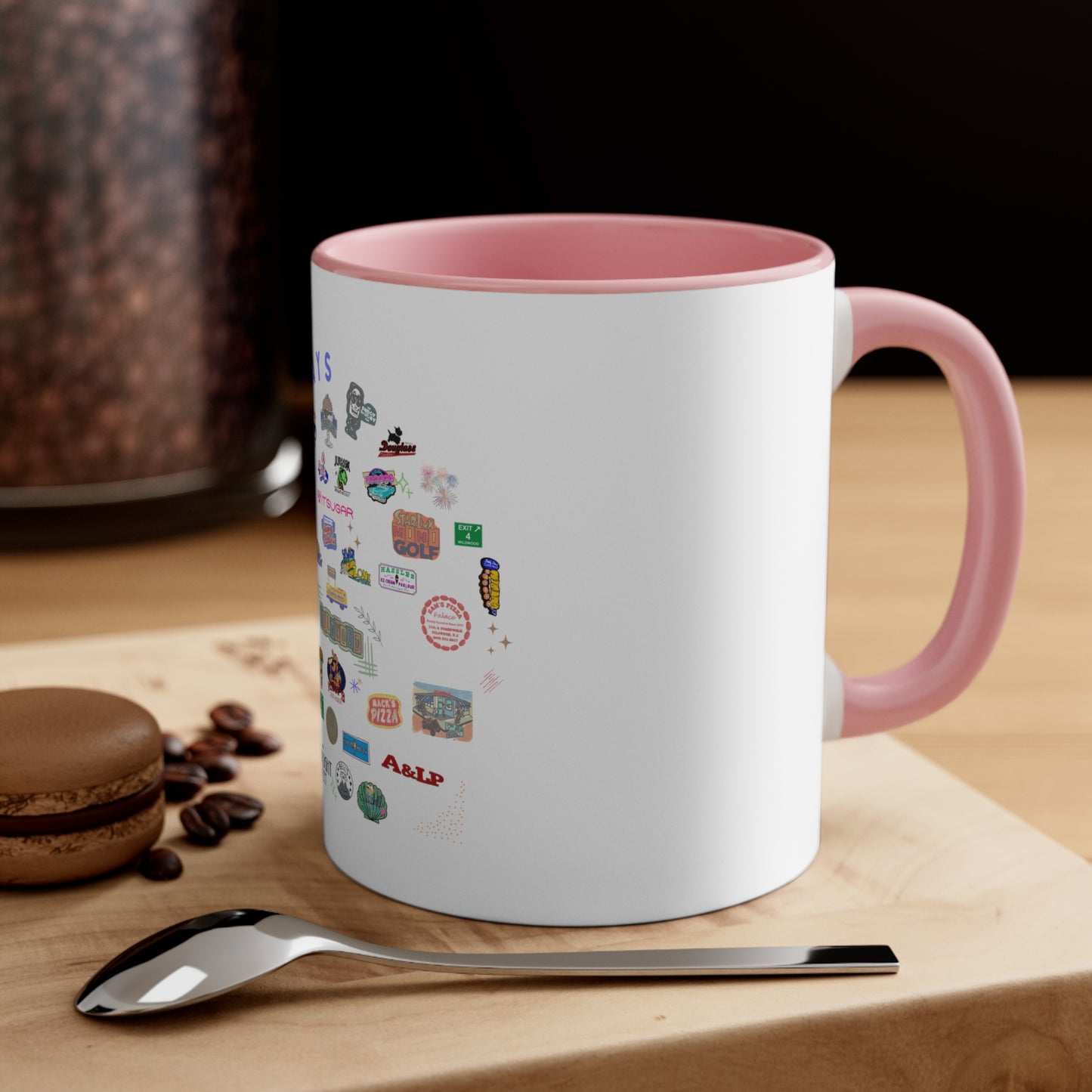 Wildwood Days Decals Store Logos Accent Coffee Mug, 11oz