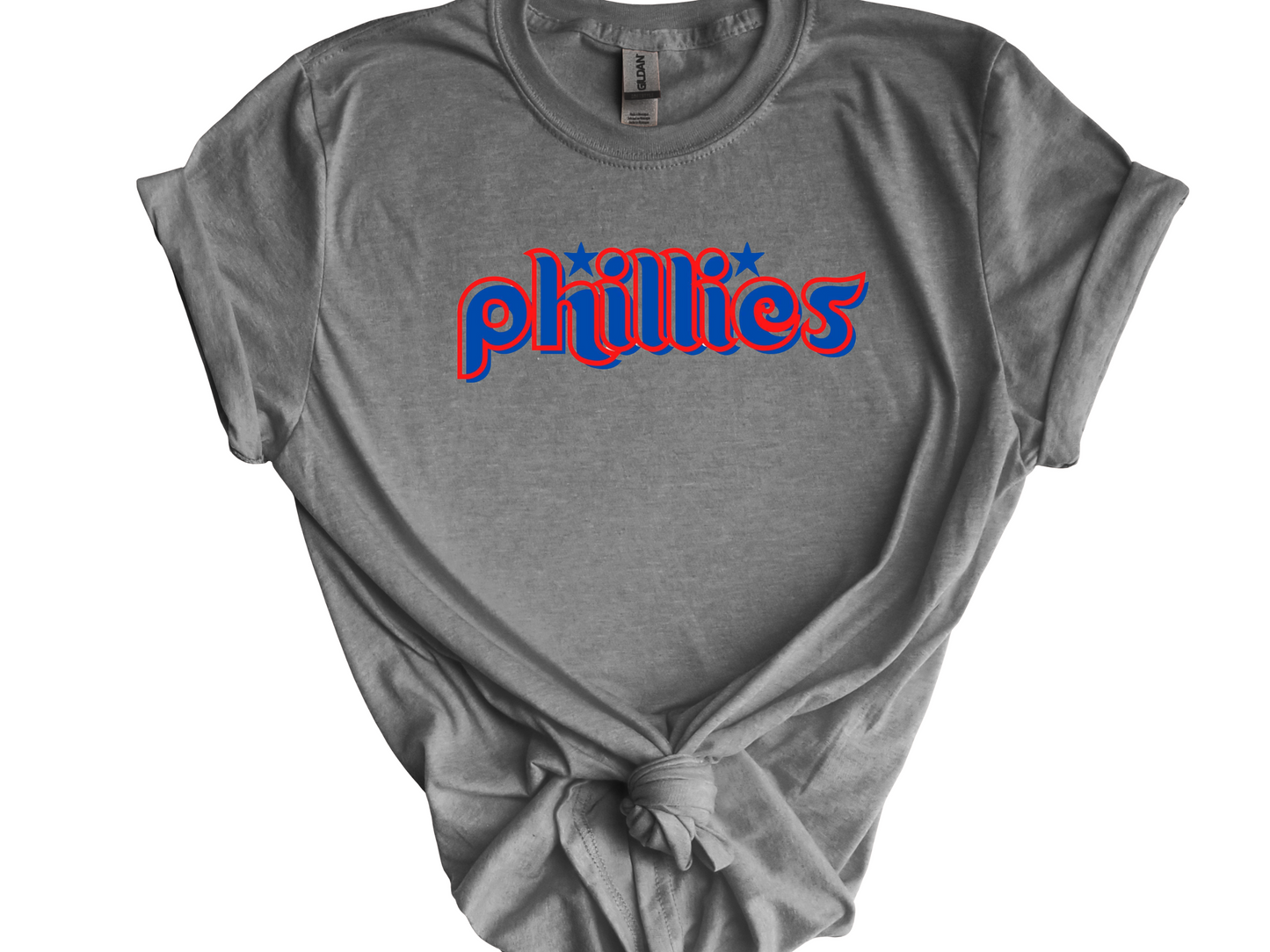 Philadelphia Phillies Trendy Blue and White Team Name Logo Unisex TShirt, Shirts for Women, Shirts for Men