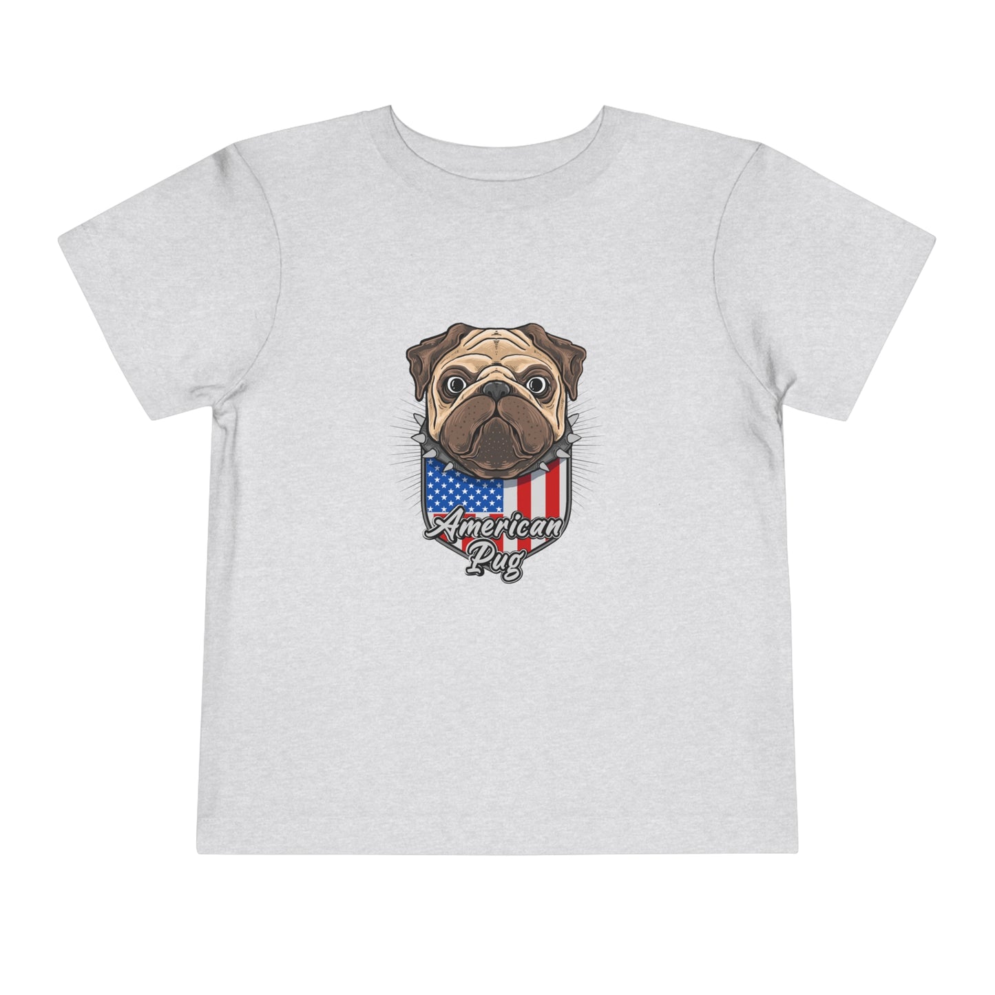 4th of July America Patriotic USA Pug Kids Tee Toddler Short Sleeve Tee