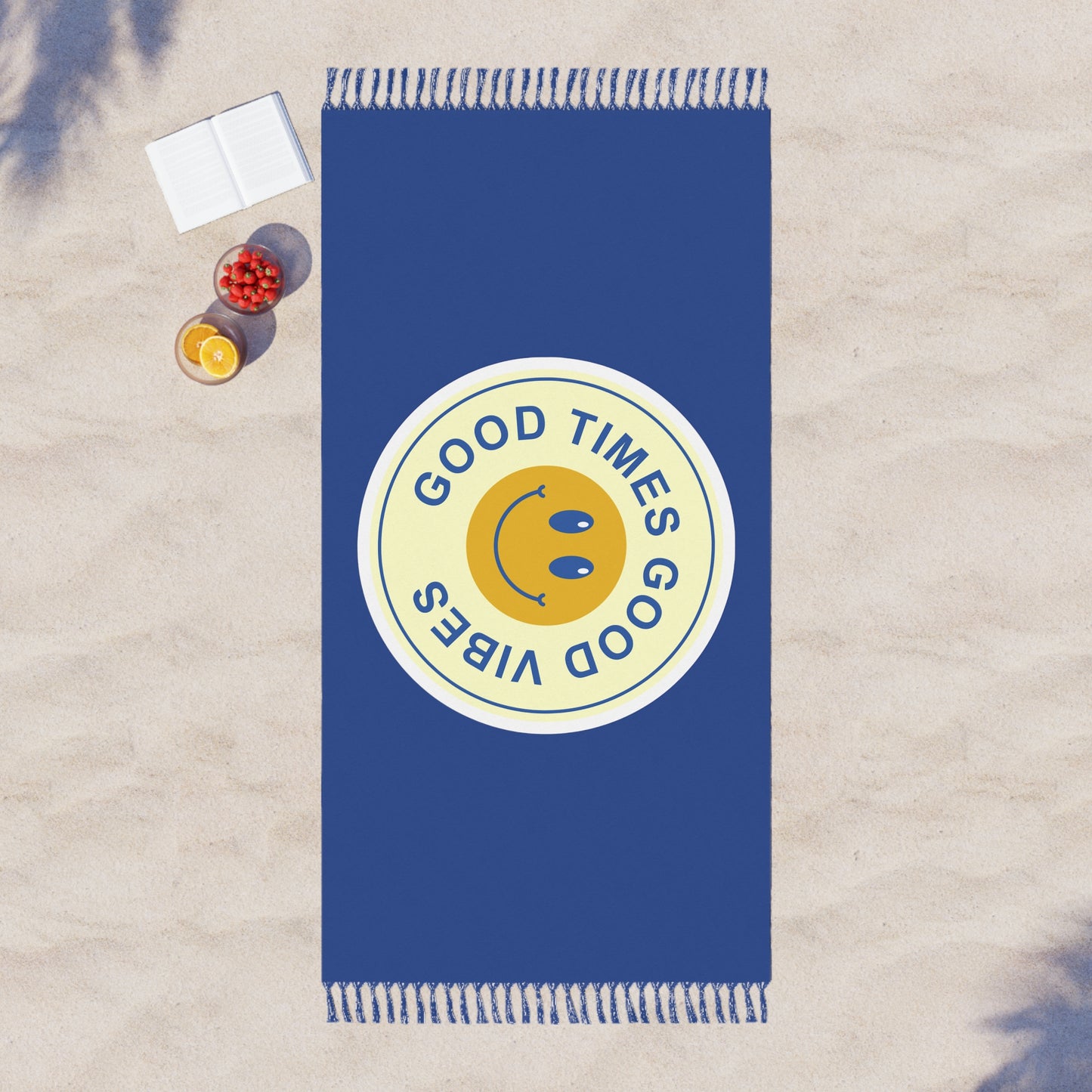 Good Times Good Vibes Turkish Beach Towel Boho Beach Cloth, Free Shipping