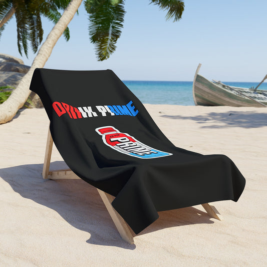 Drink Prime Hydration Beach Towel, Free Shipping