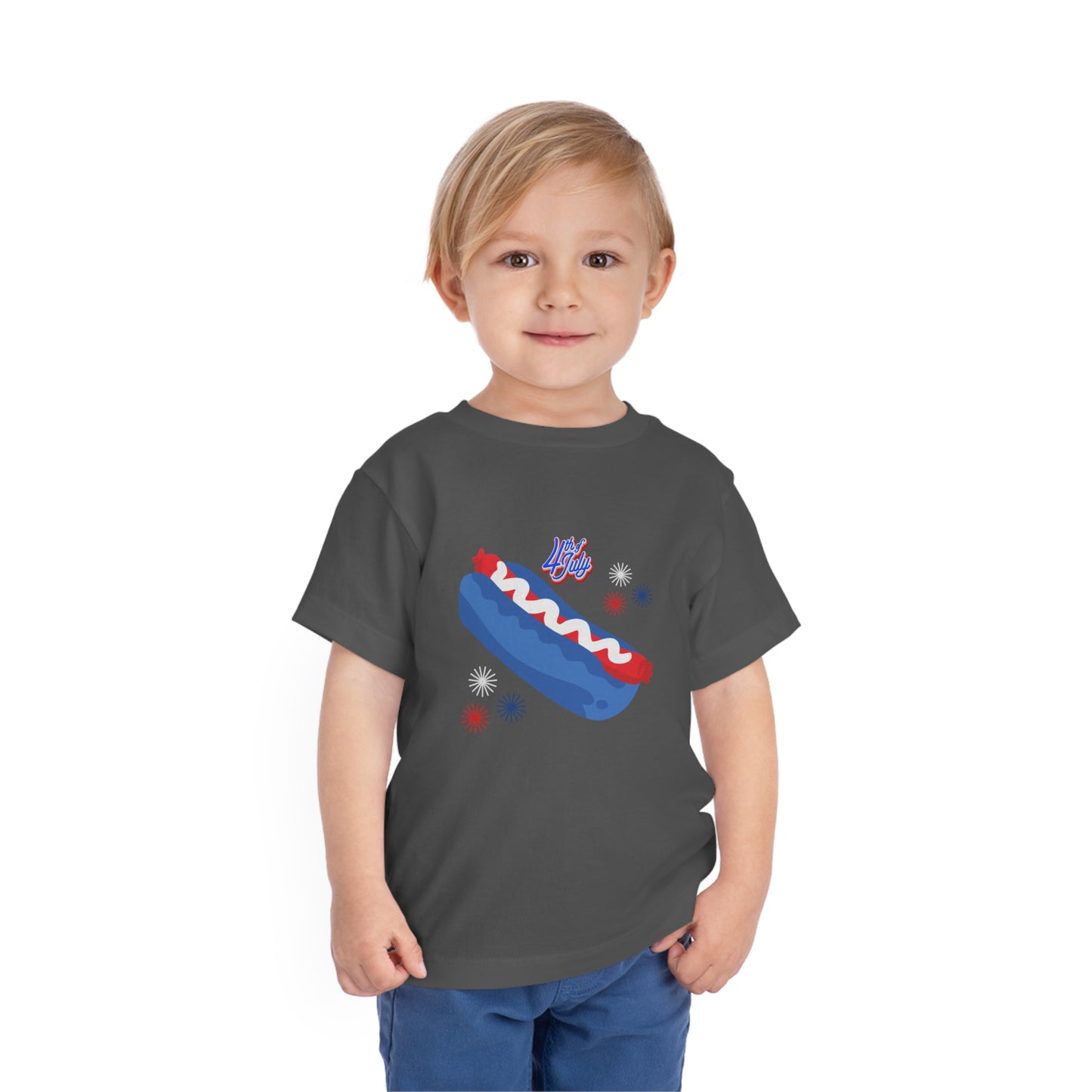 Patriotic USA Toddler Short Sleeve Tee 4th of July Trendy Shirt