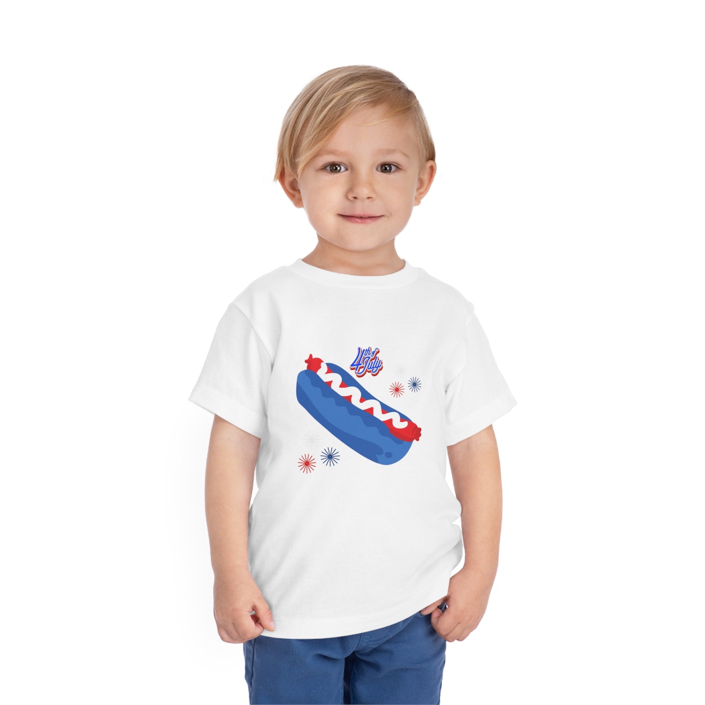 Patriotic USA Toddler Short Sleeve Tee 4th of July Trendy Shirt