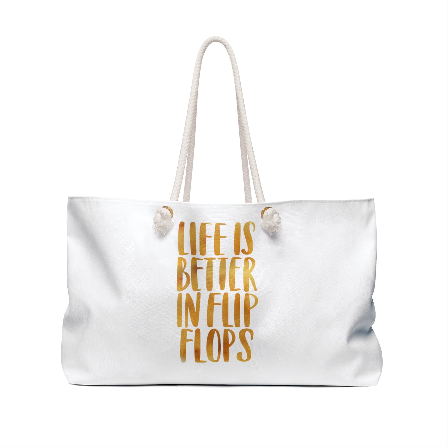 Life is Better in Flip Flops, Summer Bag, Weekender Bag, Beach Bag, Free Shipping