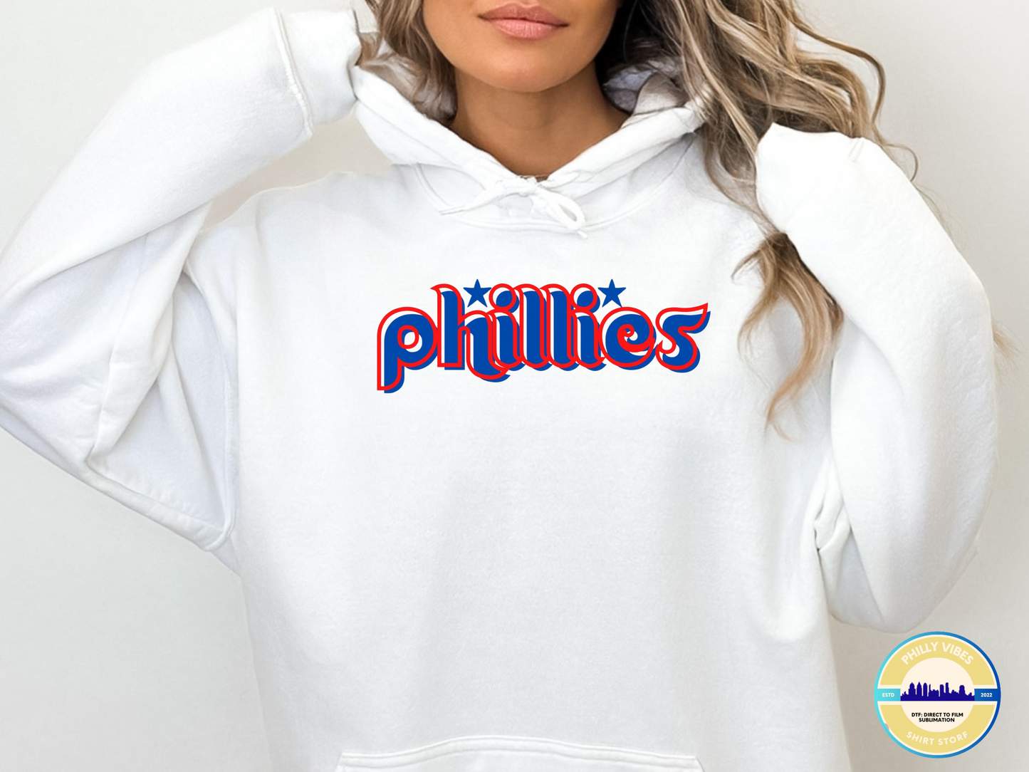 Philadelphia Phillies Trendy Blue and White Team Name Logo Unisex TShirt, Shirts for Women, Shirts for Men