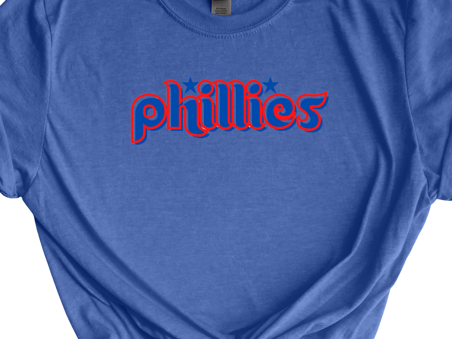 Philadelphia Phillies Trendy Blue and White Team Name Logo Unisex TShirt, Shirts for Women, Shirts for Men