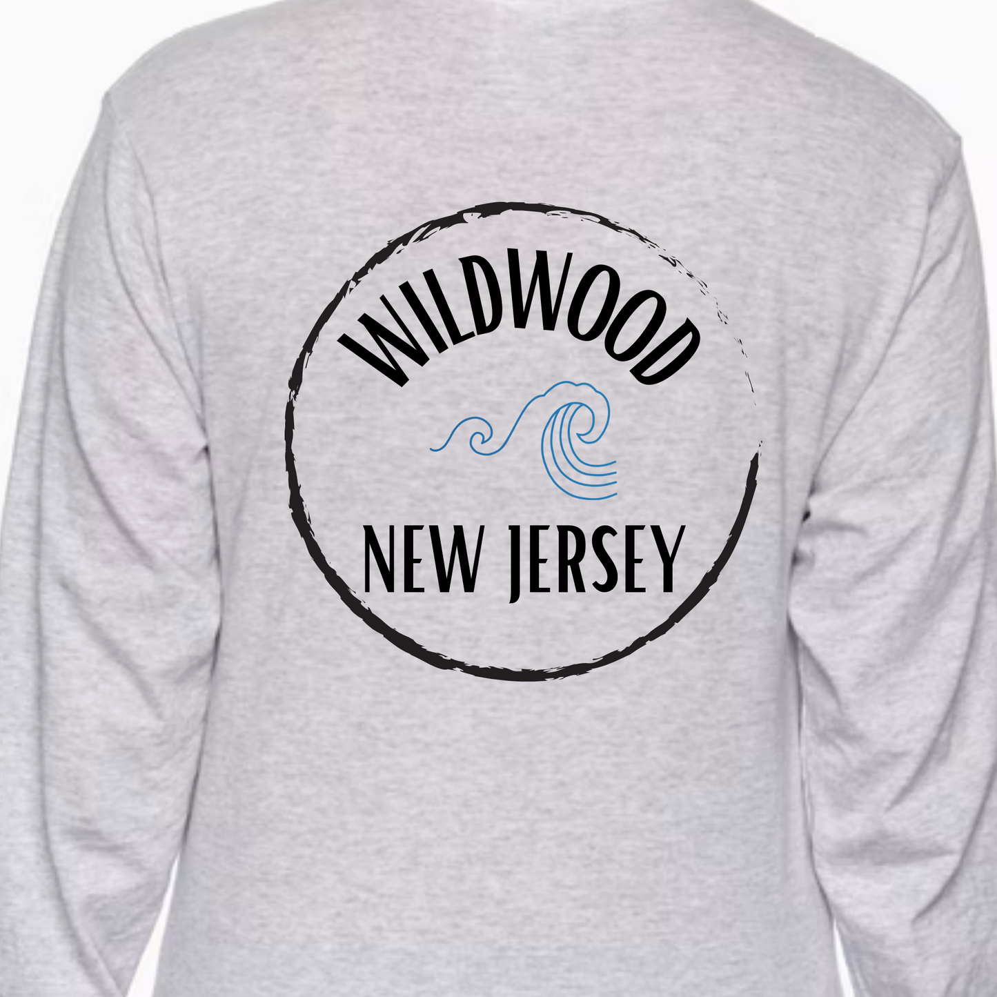 Wildwood New Jersey Waves Long Sleeve T Shirt