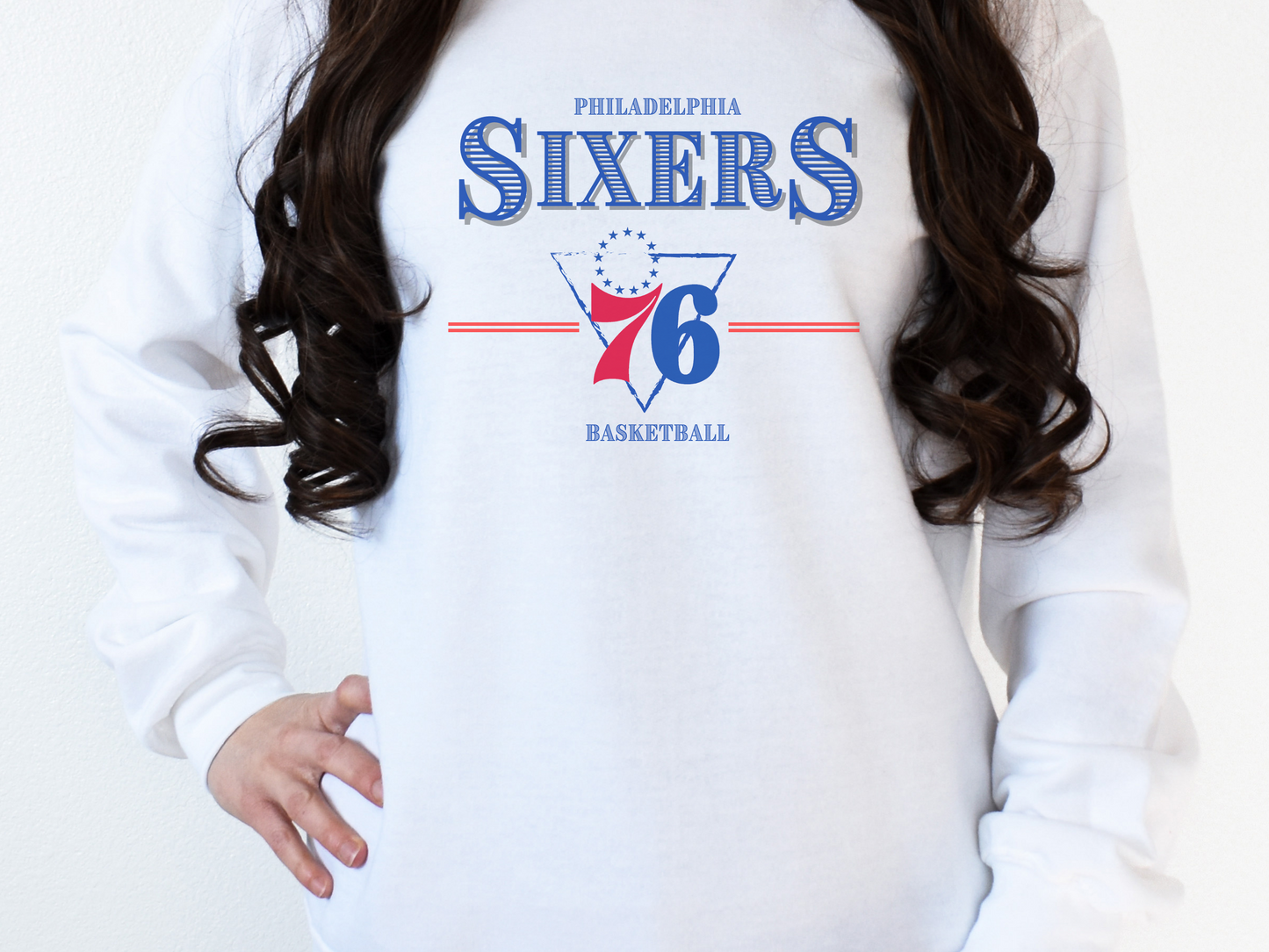 Philadelphia 76ers TShirt Crewneck Sweatshirt Hooded Sweatshirt