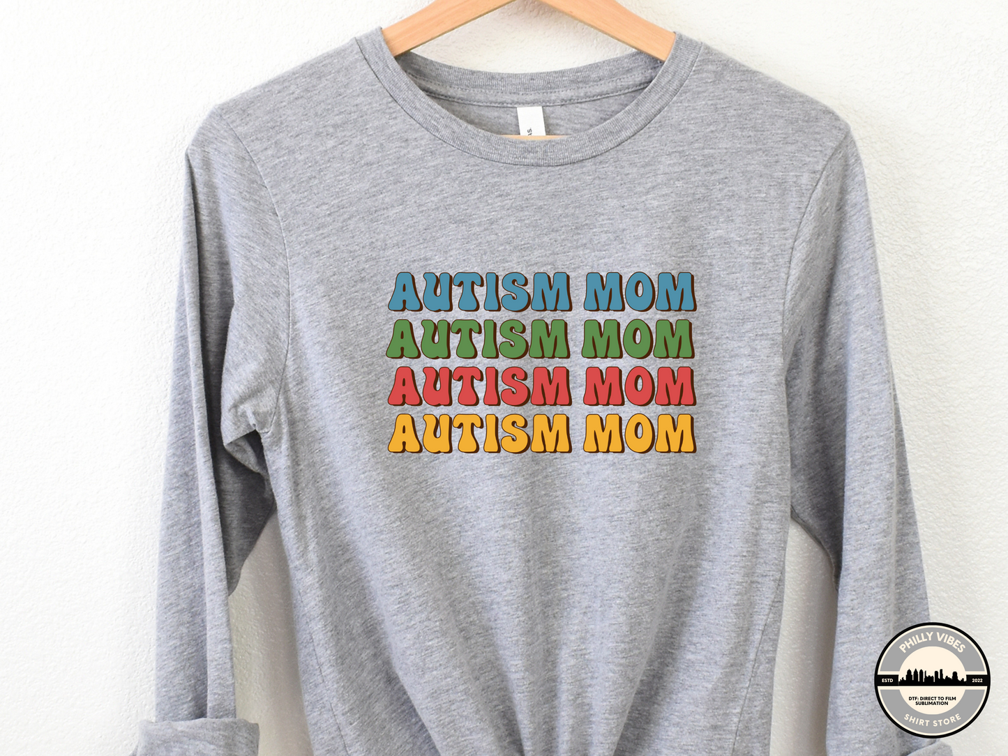 Autism Mom Repeat T Shirt, Long Sleeve Shirt, Crewneck Sweatshirt, Hooded Sweatshirt, Hoodie, Tee