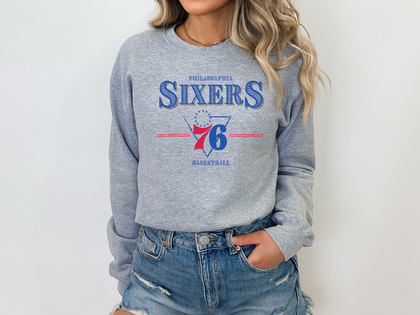 Philadelphia 76ers TShirt Crewneck Sweatshirt Hooded Sweatshirt