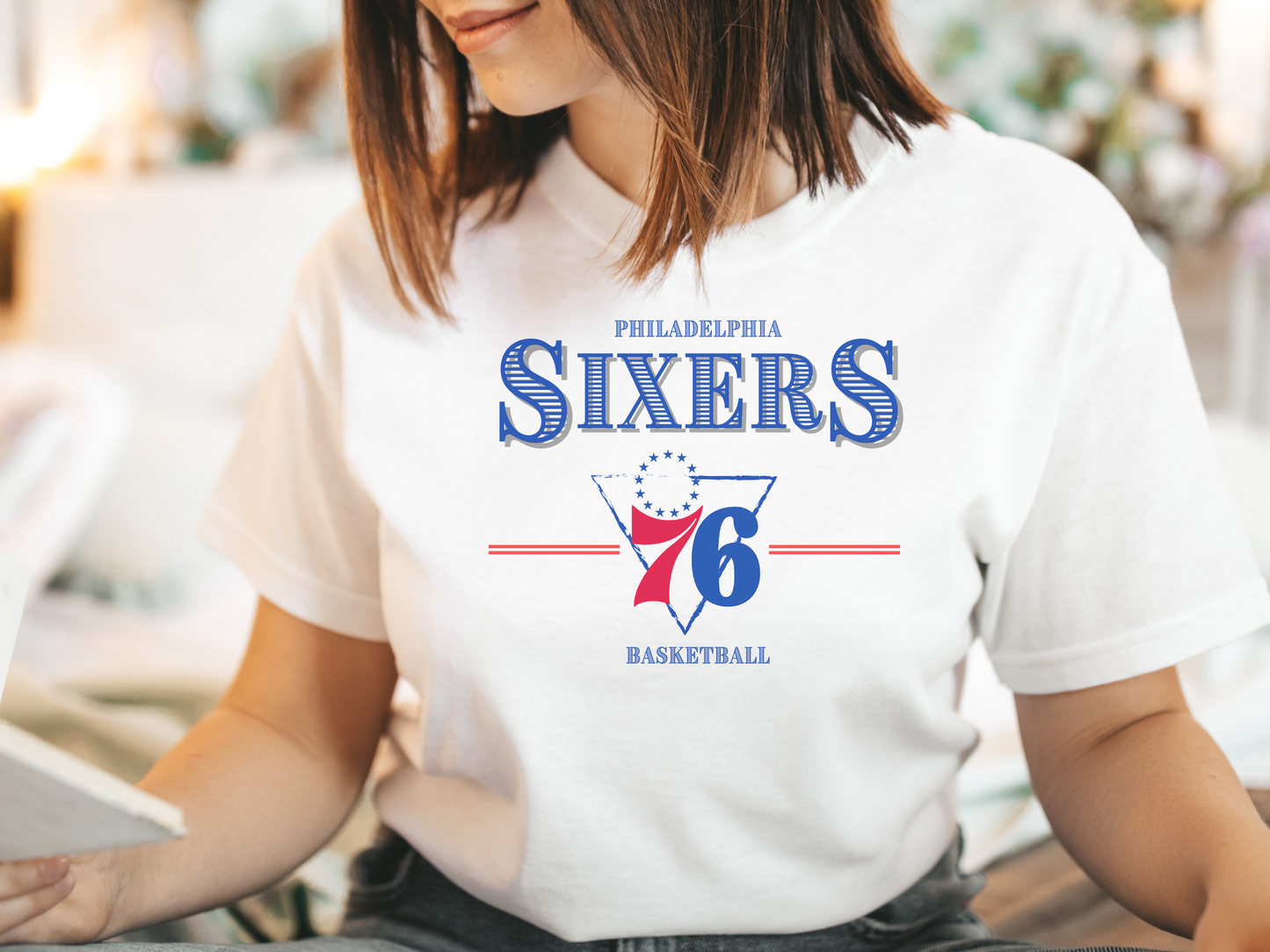 Philadelphia 76ers TShirt Crewneck Sweatshirt Hooded Sweatshirt