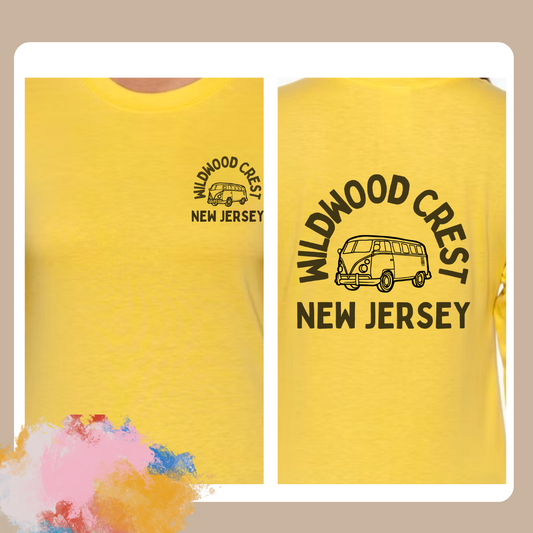 Wildwood Crest Beach Van Long Sleeve T Shirt