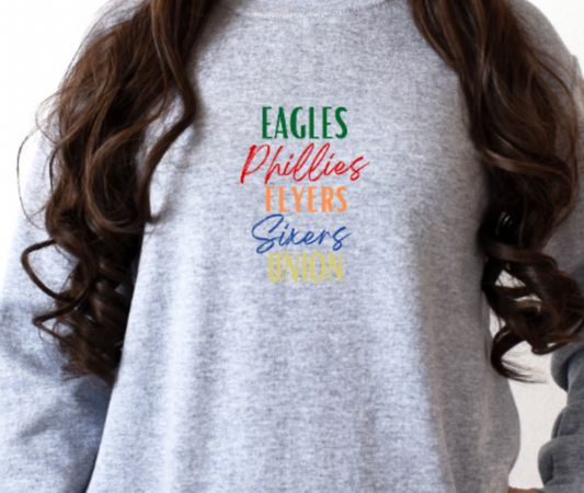 Philadelphia Sports Handwriting Sweatshirt