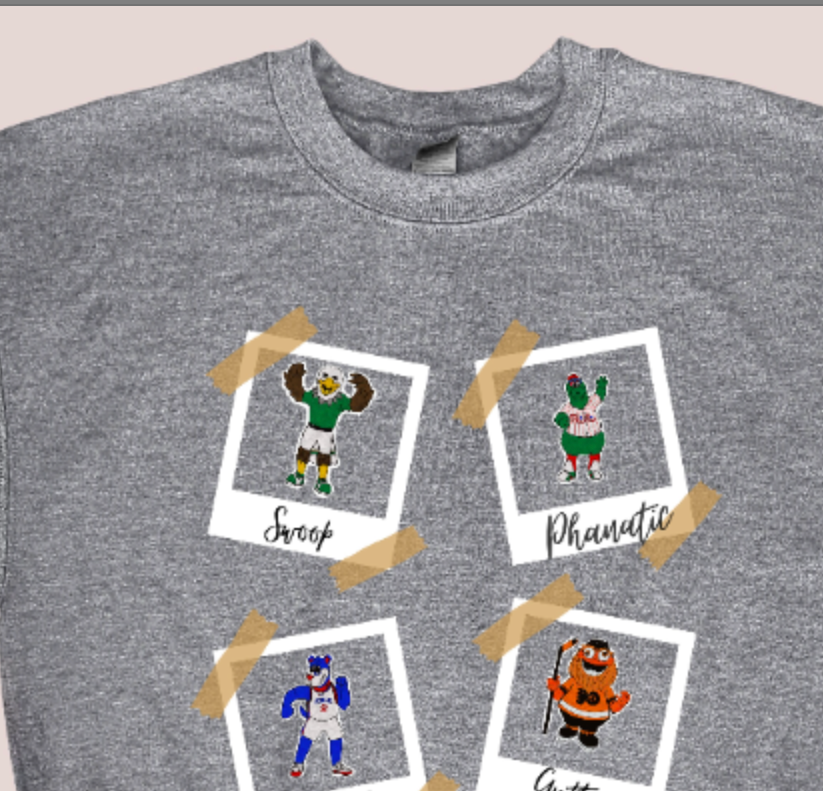 Philadelphia Sports Mascots Polaroid Shirt